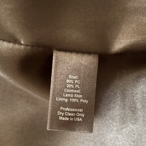 Jessie Liu, Lambskin short fashion Jacket, Made in USA, Size M - Picture 4 of 4